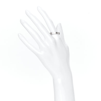 Cartier 18K White Gold Diamond 4mm LOVE Wedding Band Ring 60 9.25 2 of 4