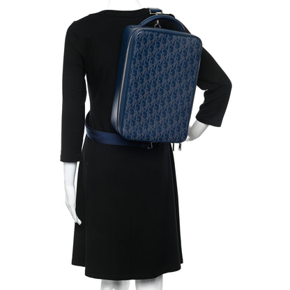 Christian Dior Calfskin Perforated Oblique Galaxy Marsupio World Tour Pelle Sling Navy Blue 2 of 12