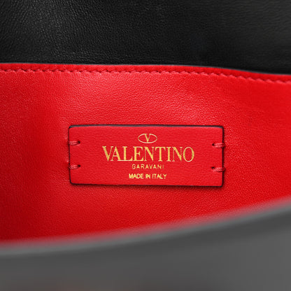 Valentino Garavani Smooth Calfskin Small VLock Shoulder Bag Black Rouge Pur 6 of 11