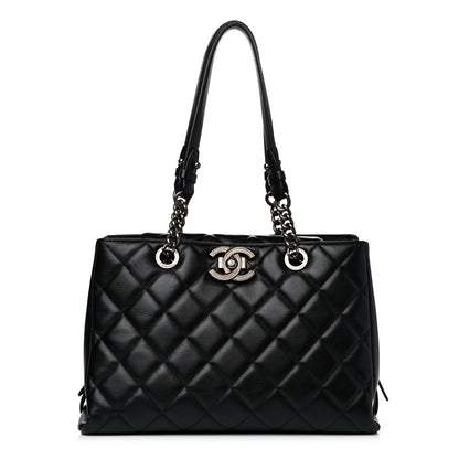 Chanel Goatskin Quilted Large City Rock Shopping Bag Black 1 of 30