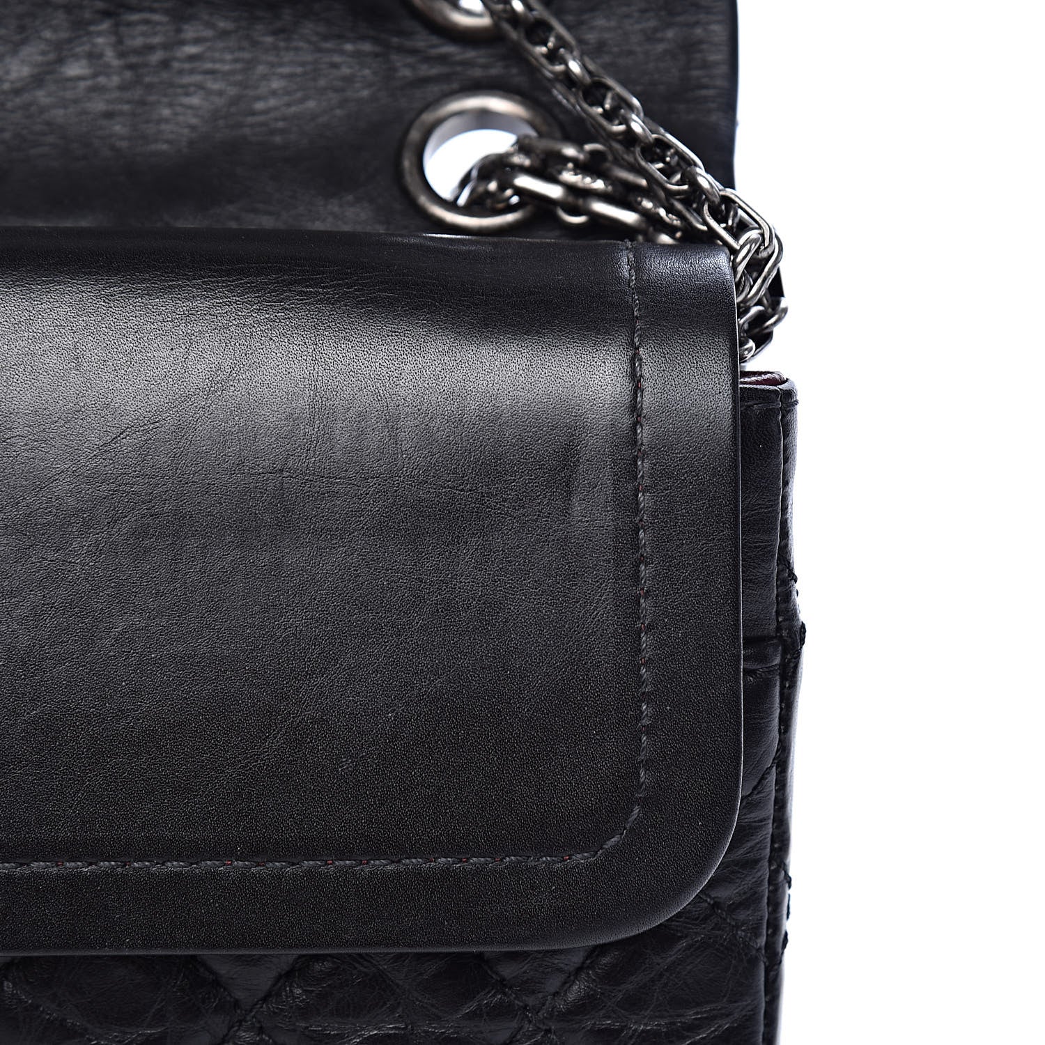 Chanel Aged Calfskin Quilted 2.55 Reissue 225 Flap Black 12 of 16