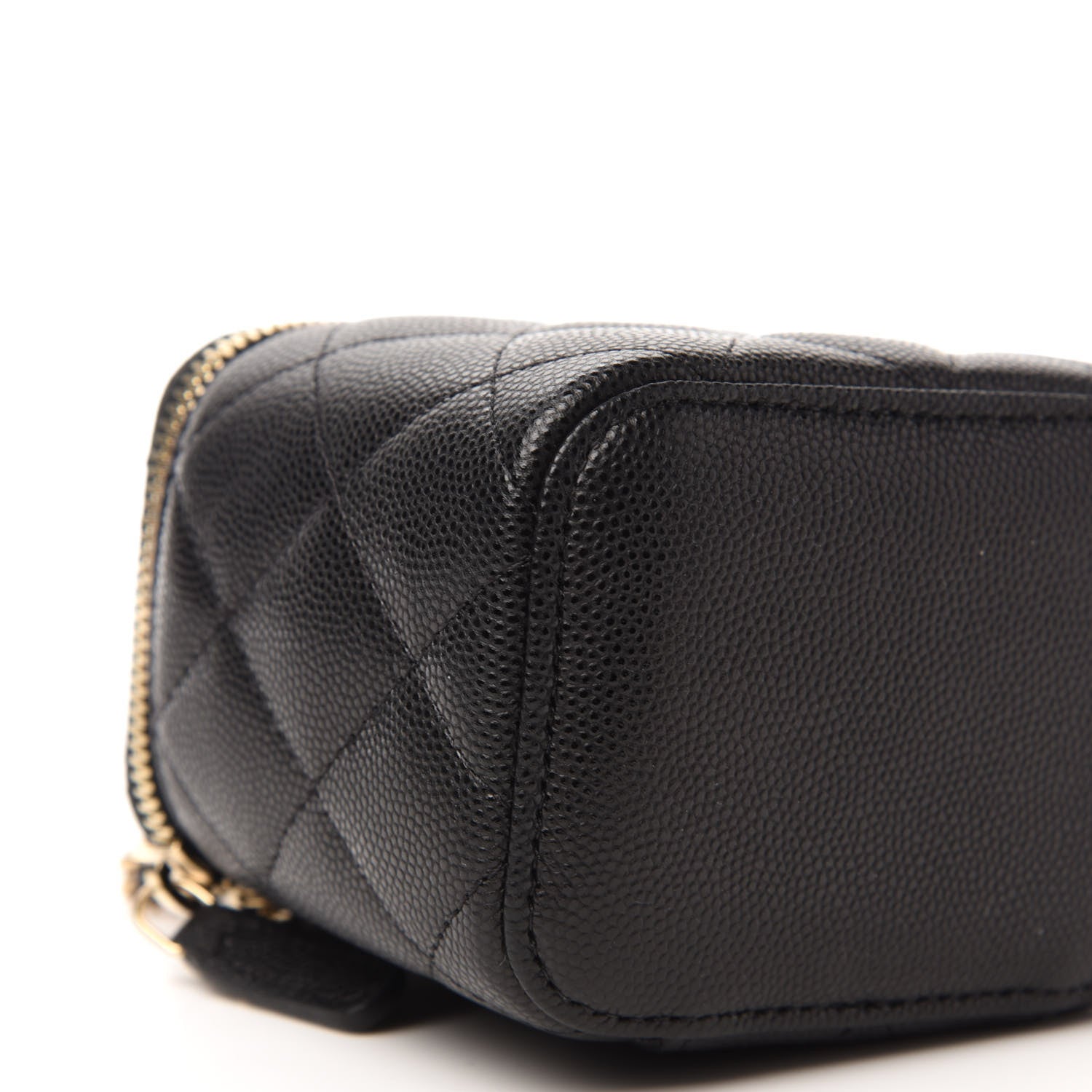 Chanel Caviar Quilted Mini Vanity Case With Chain Black 6 of 10