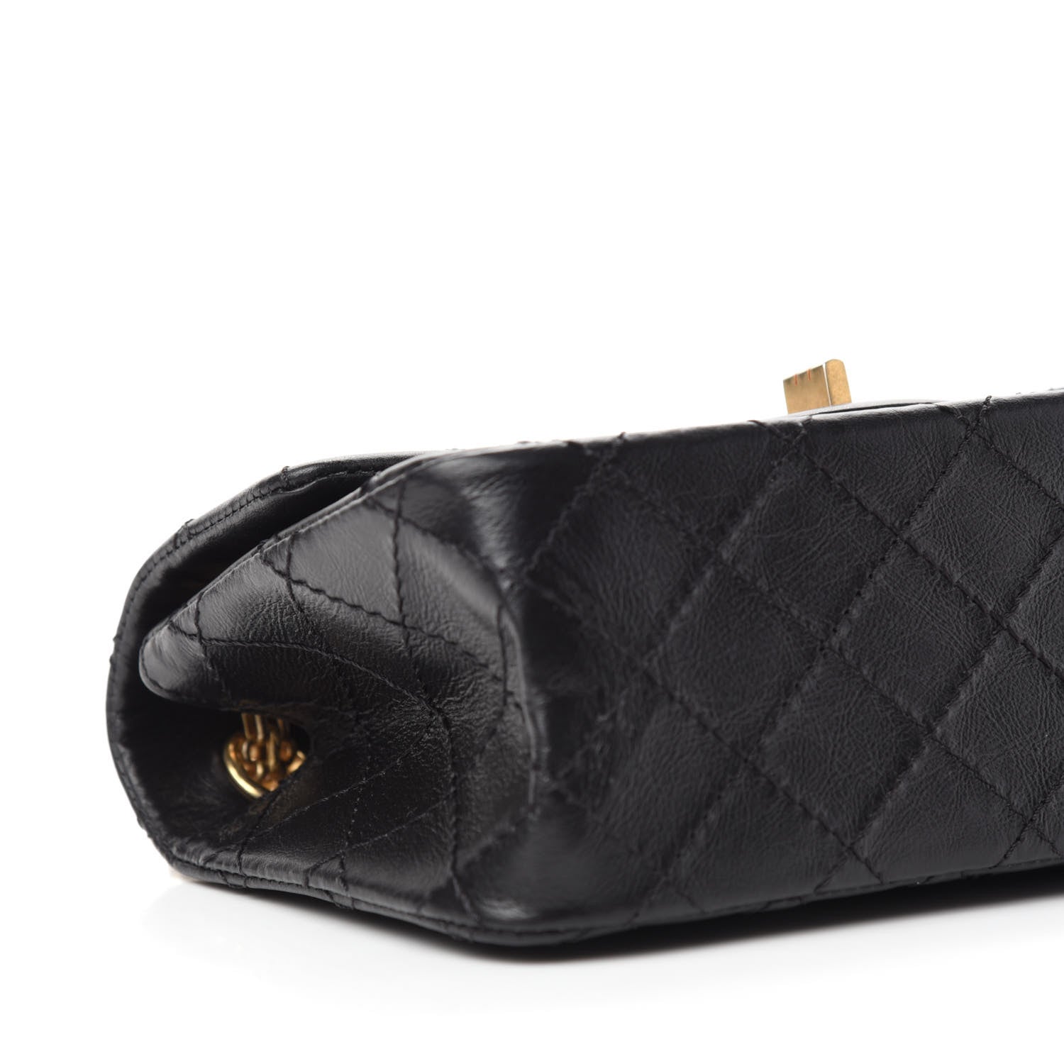 Chanel Aged Calfskin Quilted 2.55 Reissue Mini Flap Black 6 of 12