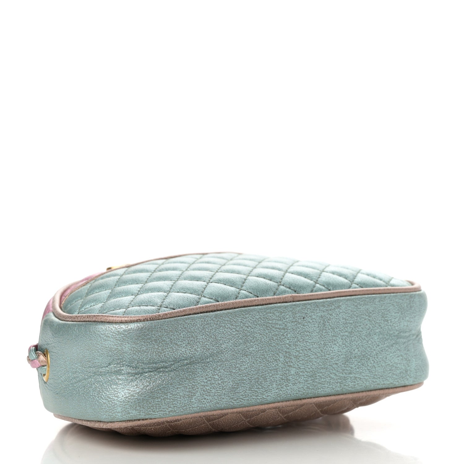 Gucci Laminated Nappa Trapuntata Mini Zumi Dome Shoulder Bag Rosa Lago Rame 4 of 10