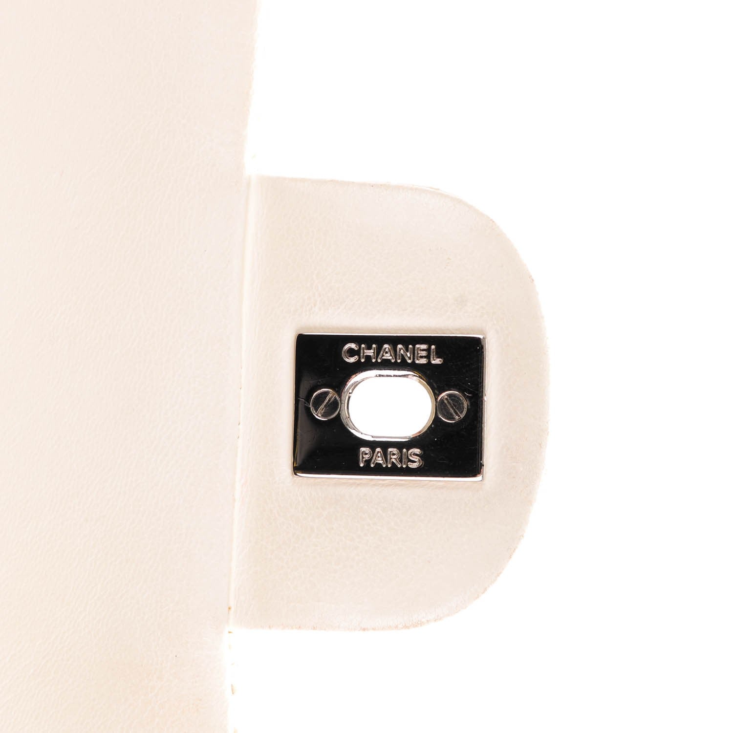 Chanel Lambskin Perforated East West Flap White 7 of 10