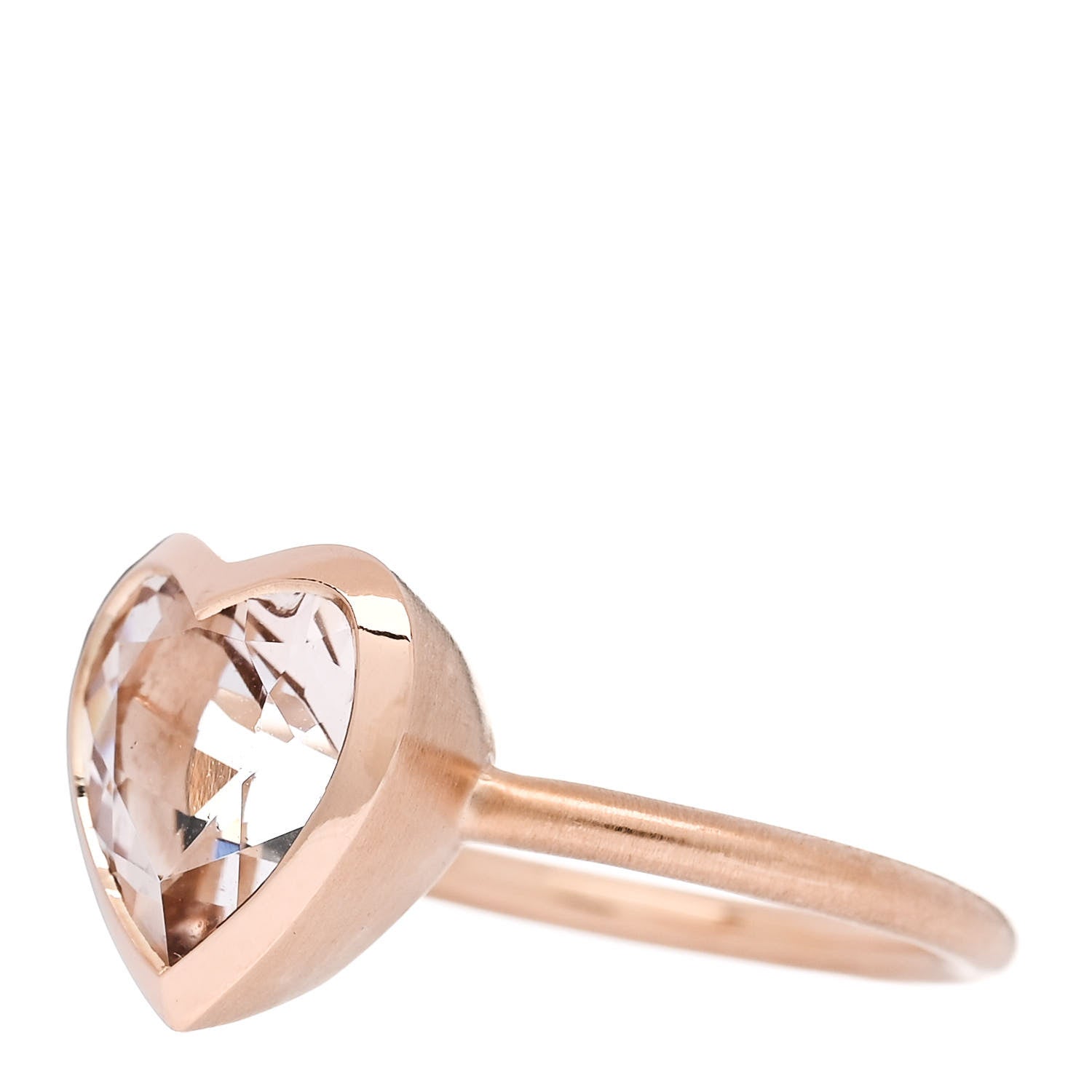 Irene Neuwirth 18K Pink Gold Morganite Heart Ring 54 7 3 of 6