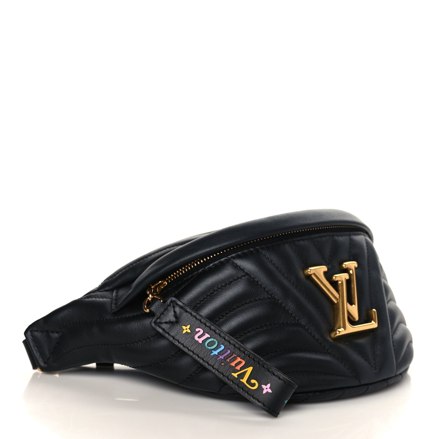 Calfskin Quilted New Wave Bumbag Black