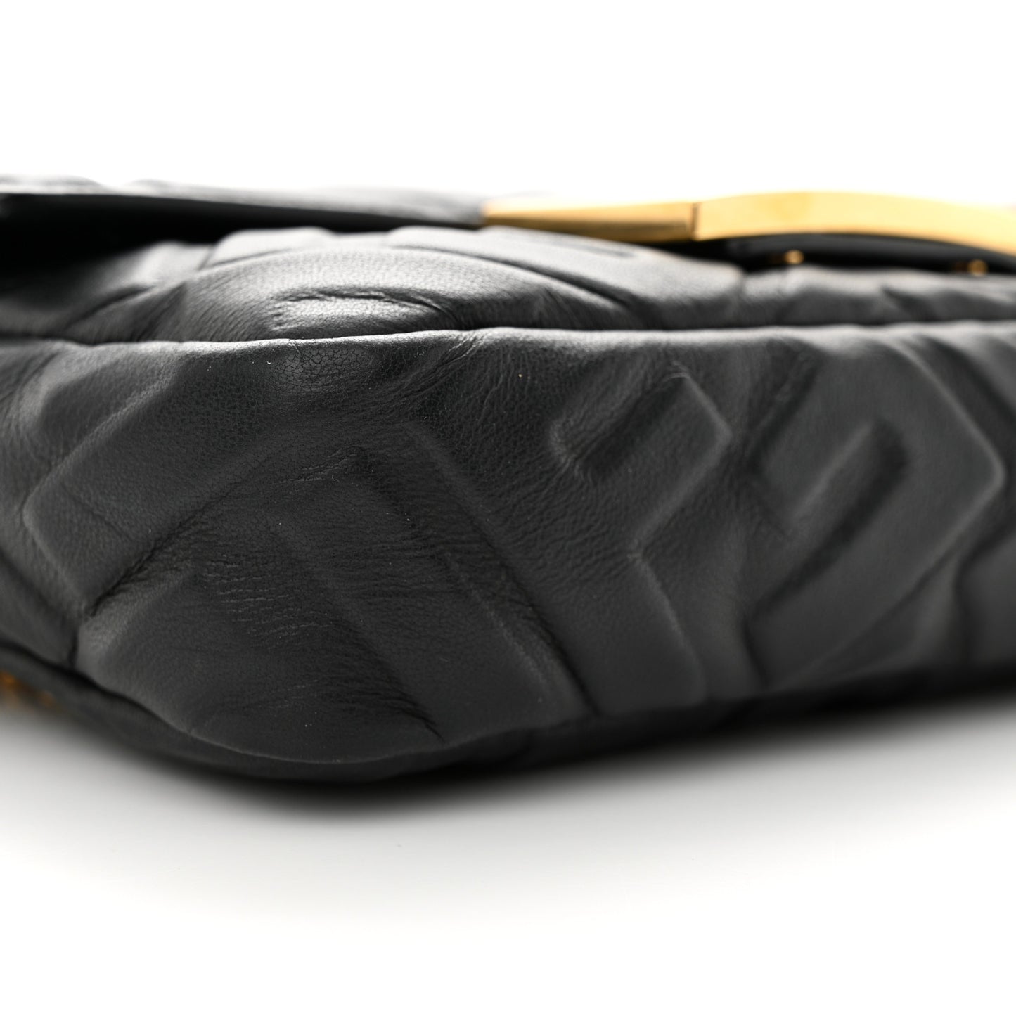 Nappa FF 1974 Embossed Mini Baguette Black