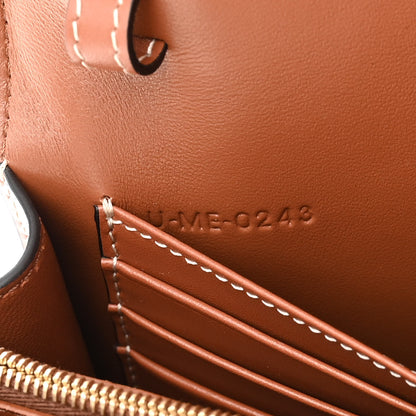 Celine Triomphe Canvas Calfskin Enveloppe Bag Tan 8 of 14