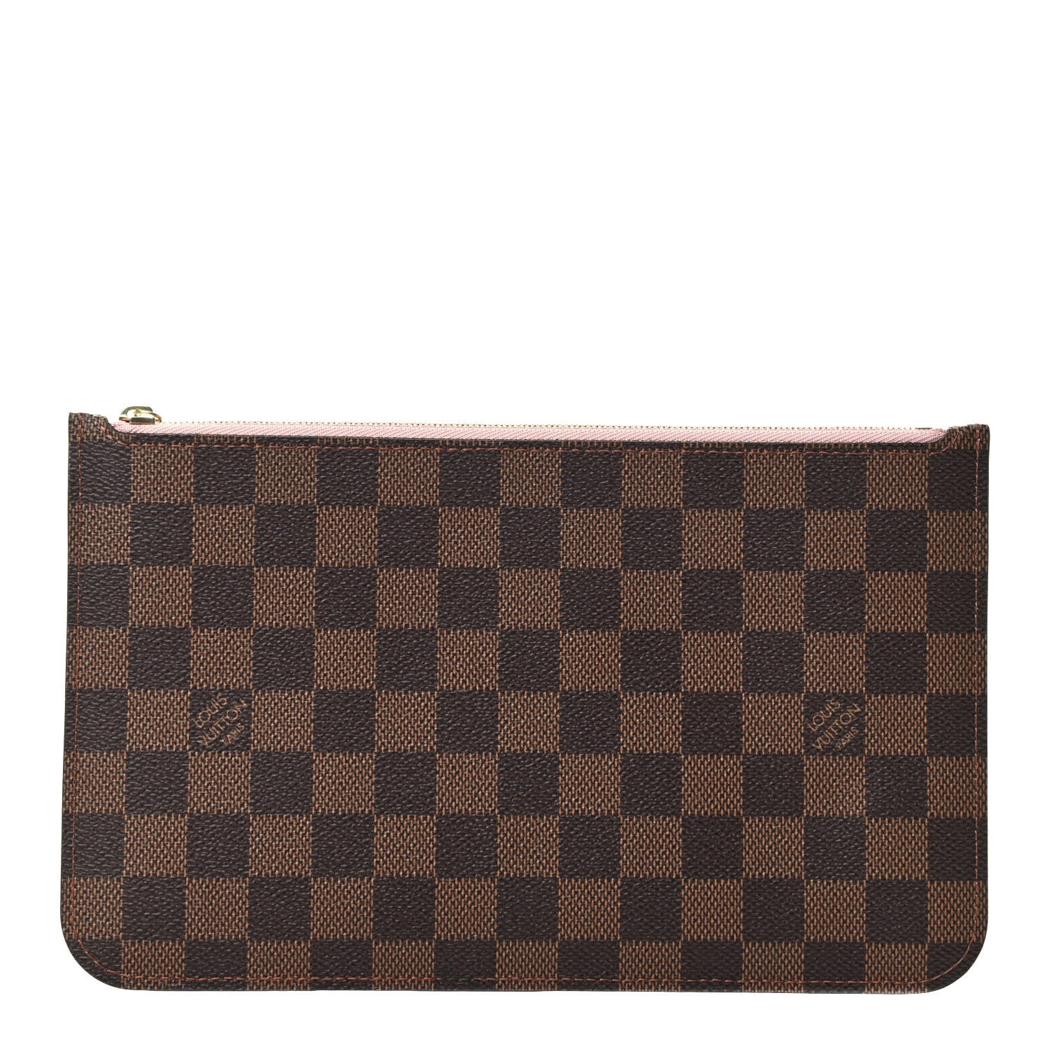 Louis Vuitton Damier Ebene Neverfull MM GM Pochette Rose Ballerine 1 of 4