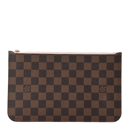 Louis Vuitton Damier Ebene Neverfull MM GM Pochette Rose Ballerine 1 of 4