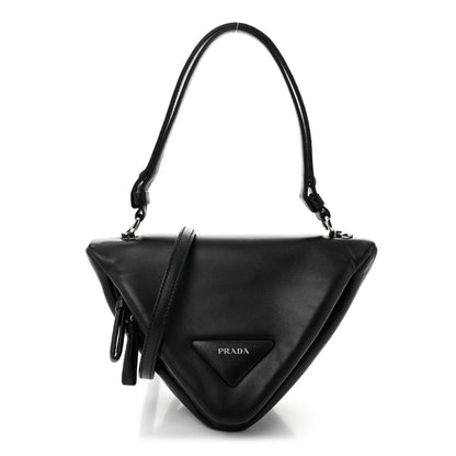 Prada Nappa Padded Signaux Triangle Crossbody Black 1 of 10