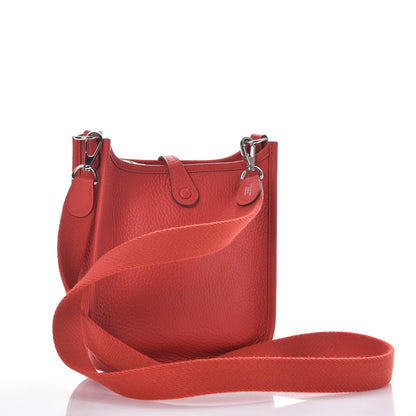 Hermes Taurillon Clemence Evelyne TPM Rouge Tomate 3 of 8