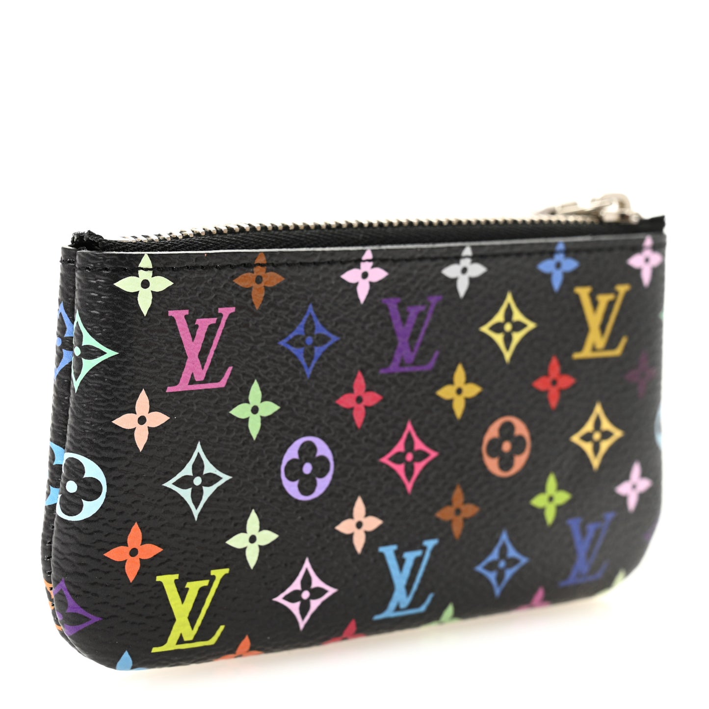 LV X TM Monogram Multicolor Key Pouch Black