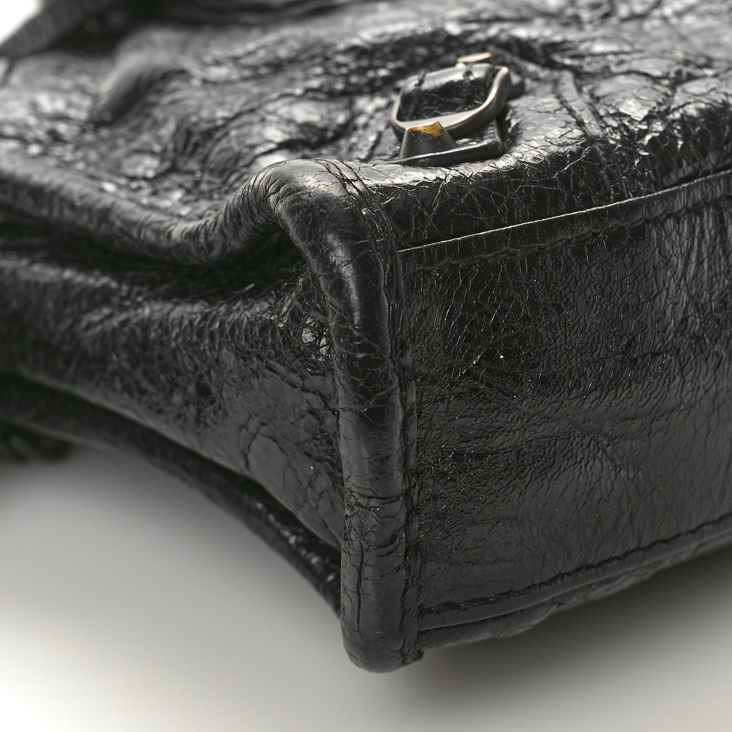 Agneau Classic Gold Hardware Nano City Black