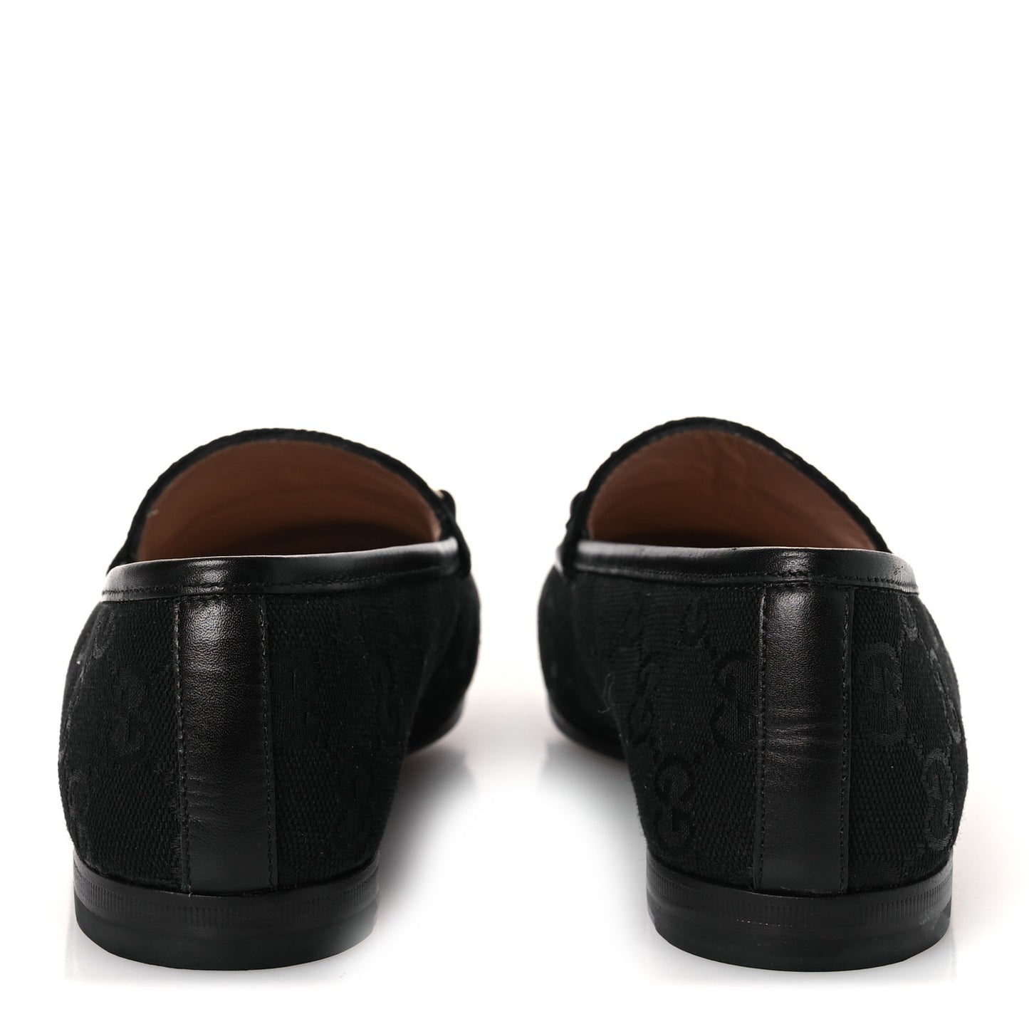 Monogram Jumbo GG Malaga Kid Horsebit Womens Jordaan Loafers 38 Black