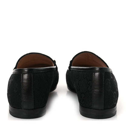 Gucci Monogram Jumbo GG Malaga Kid Horsebit Womens Jordaan Loafers 38 Black 6 of 11