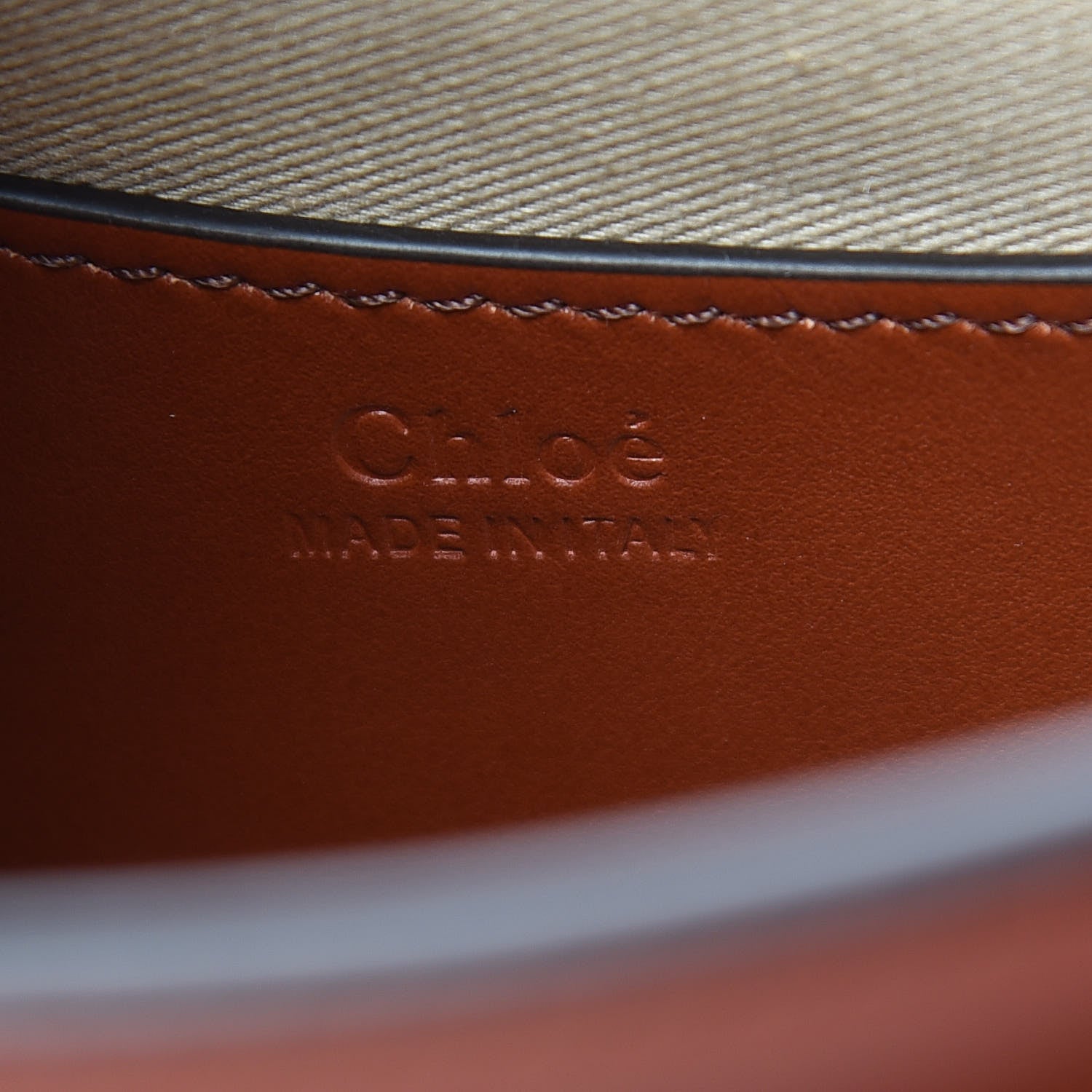 Chloe Calfskin Crocodile Embossed Small Tess Bag Pink Red 6 of 9