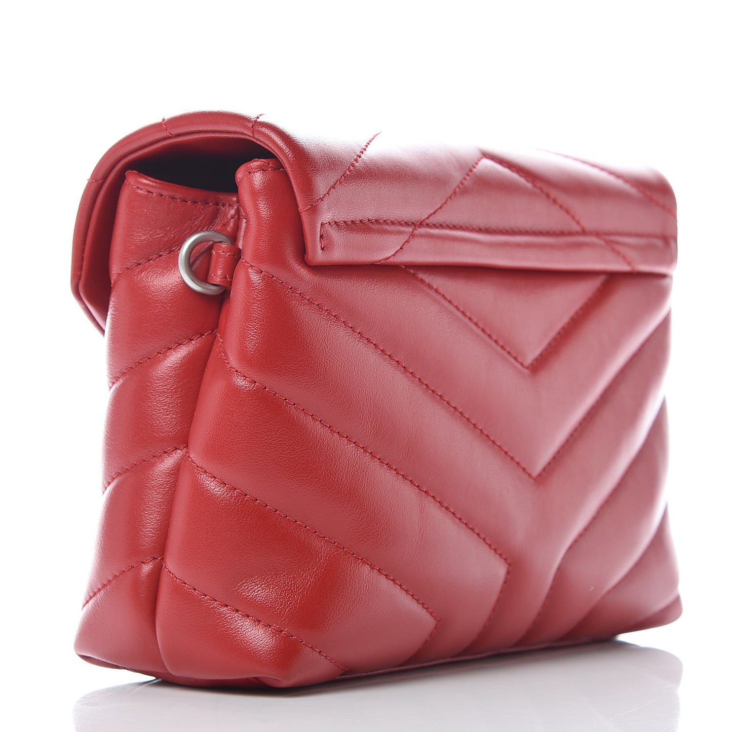 Calfskin Y Quilted Monogram Toy Loulou Crossbody Bag Red