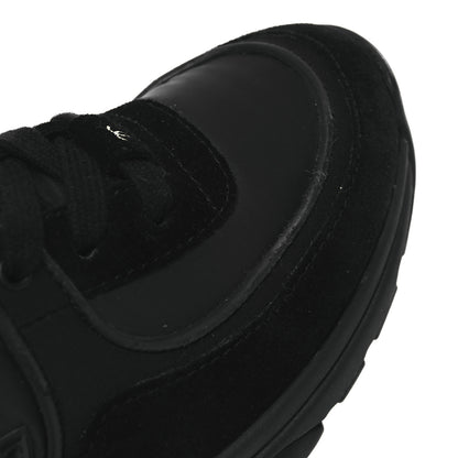 Chanel Fabric Calfskin Suede CC Sneakers 38.5 Black 11 of 12
