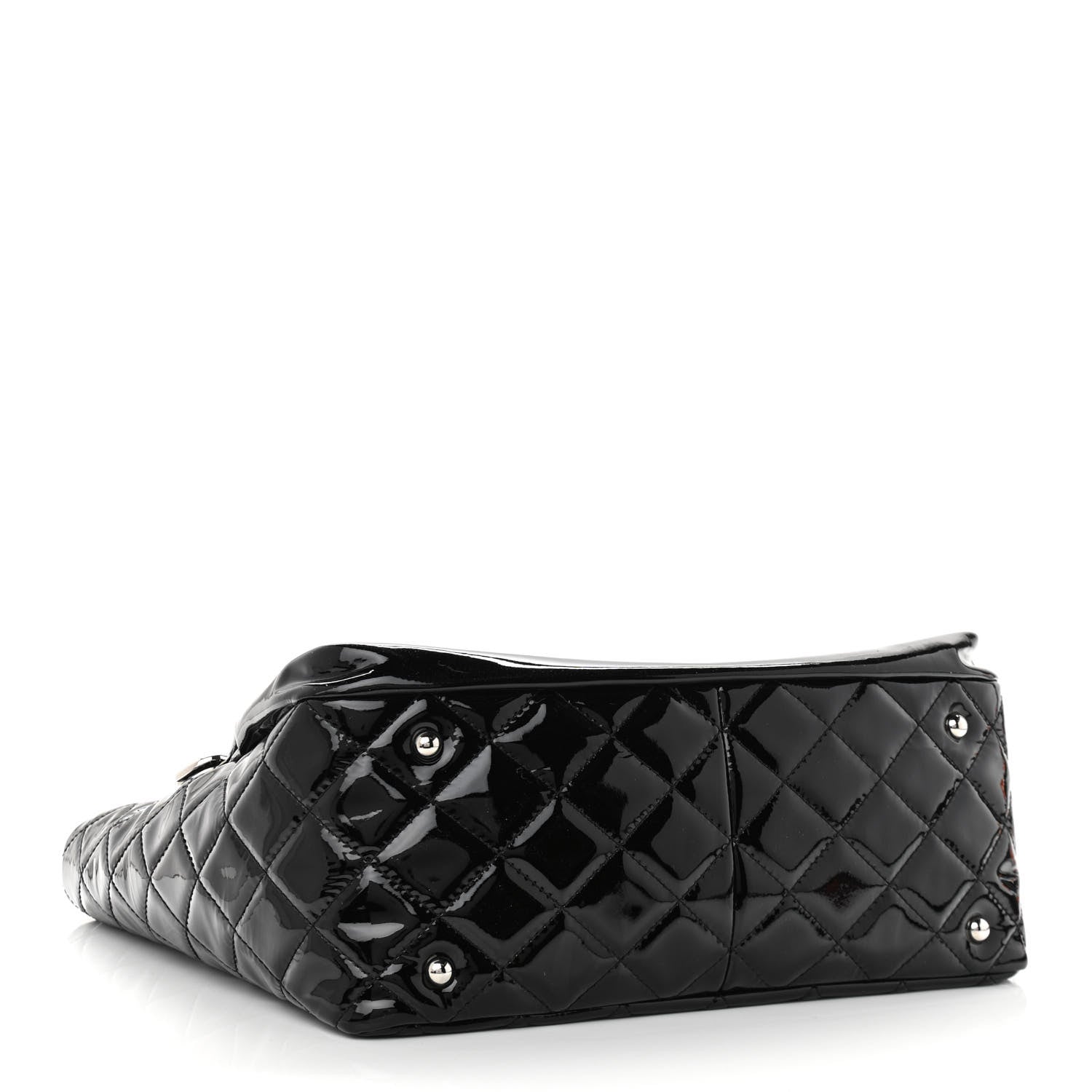 Chanel Patent Quilted Large Chic and Glitter Tote Black 4 of 10