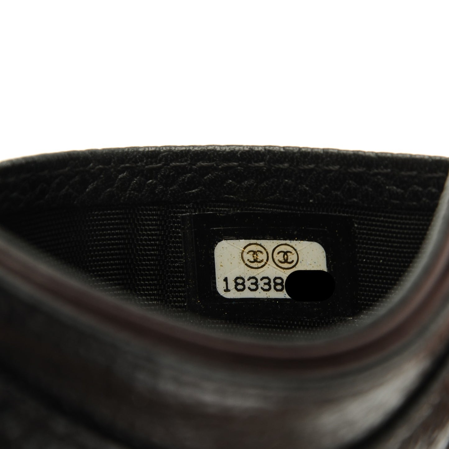 Caviar Quilted Card Holder Black