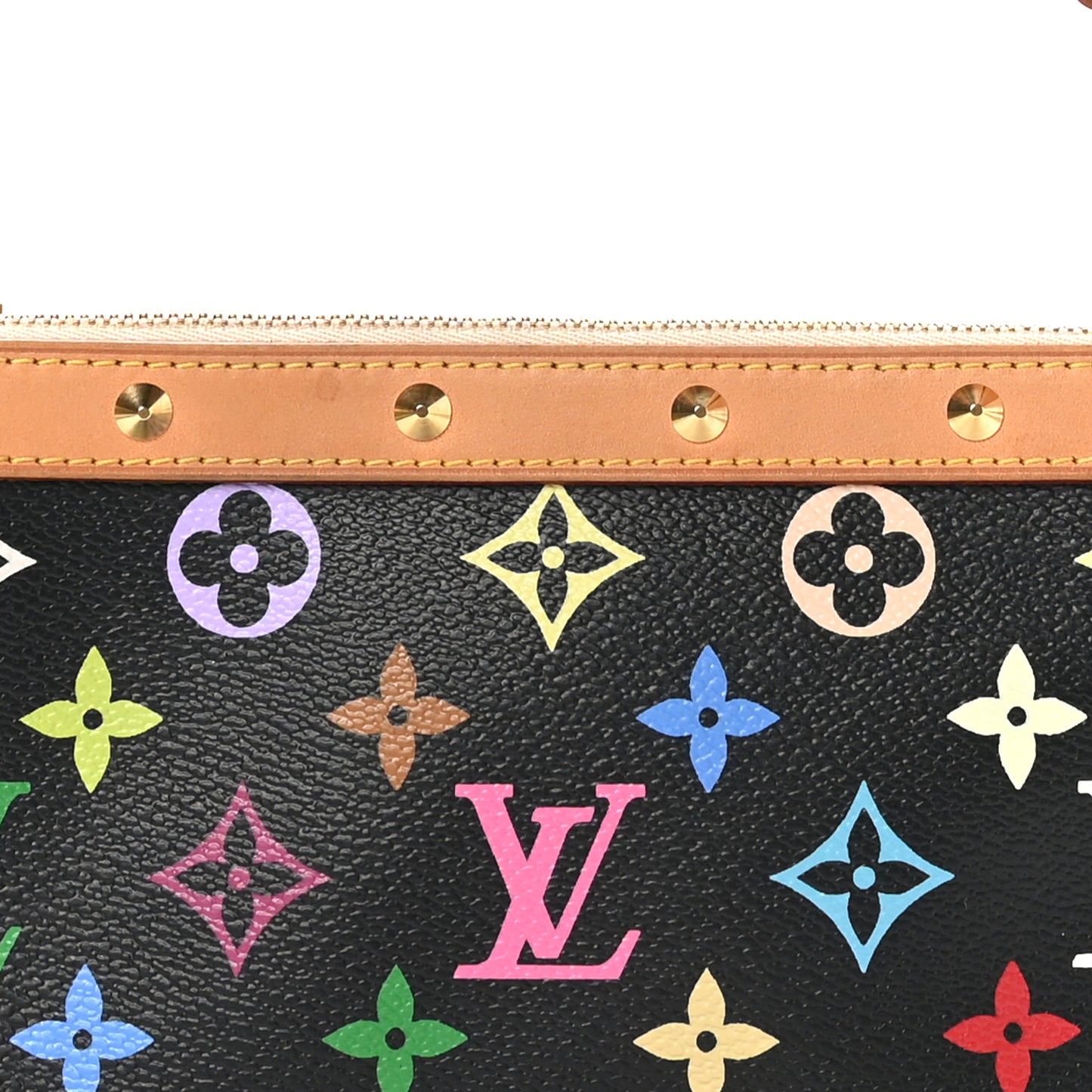 Monogram Multicolor Pochette Accessories Black