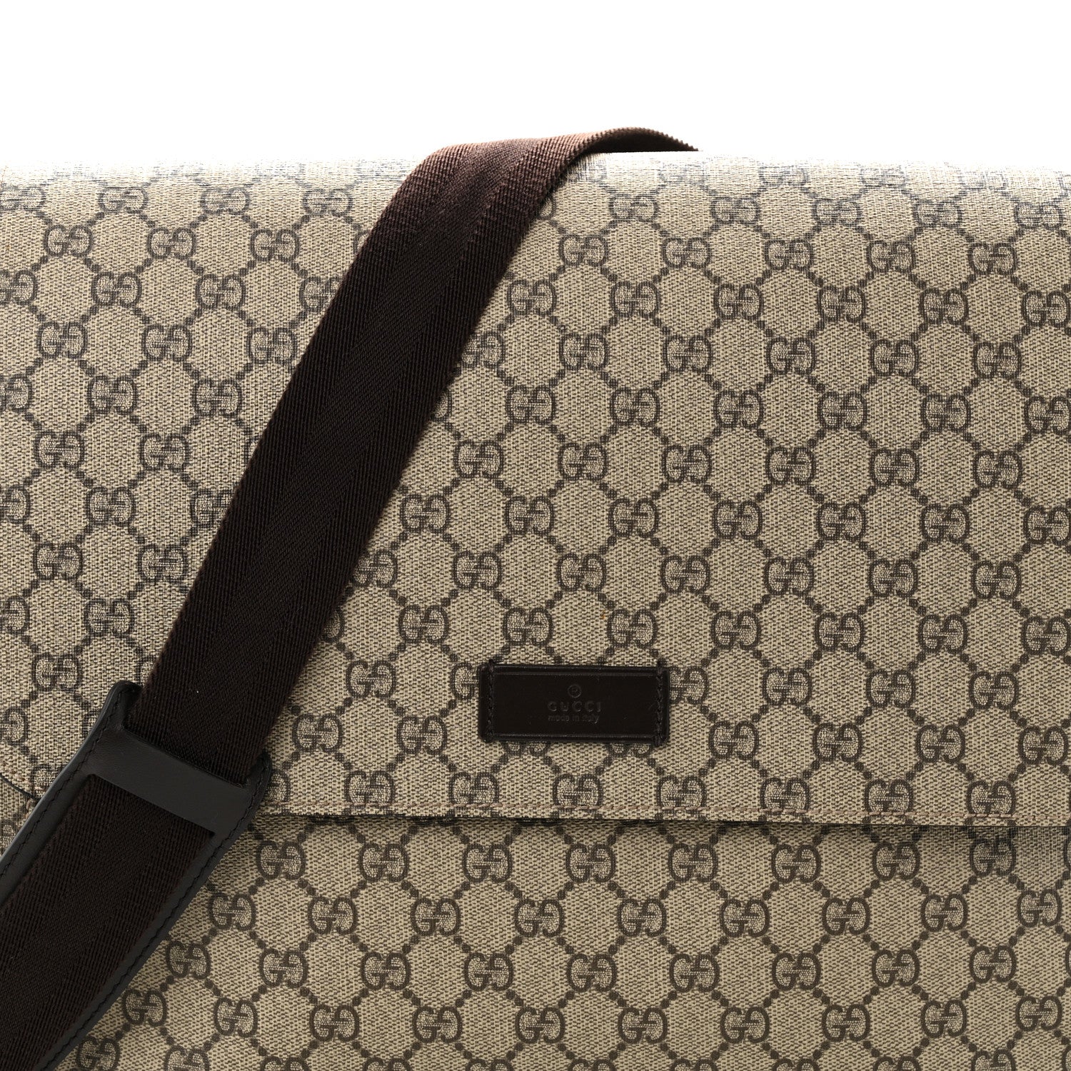 Gucci GG Plus Monogram Messenger Diaper Bag Dark Brown 8 of 13