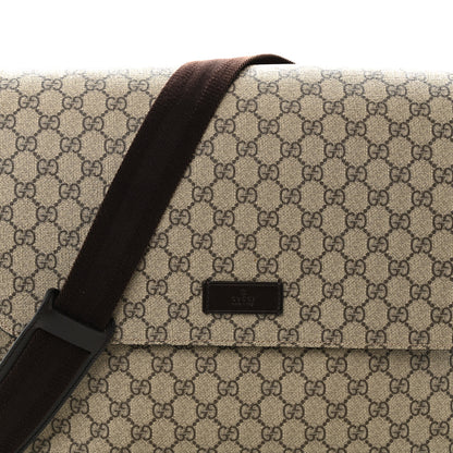 Gucci GG Plus Monogram Messenger Diaper Bag Dark Brown 8 of 13
