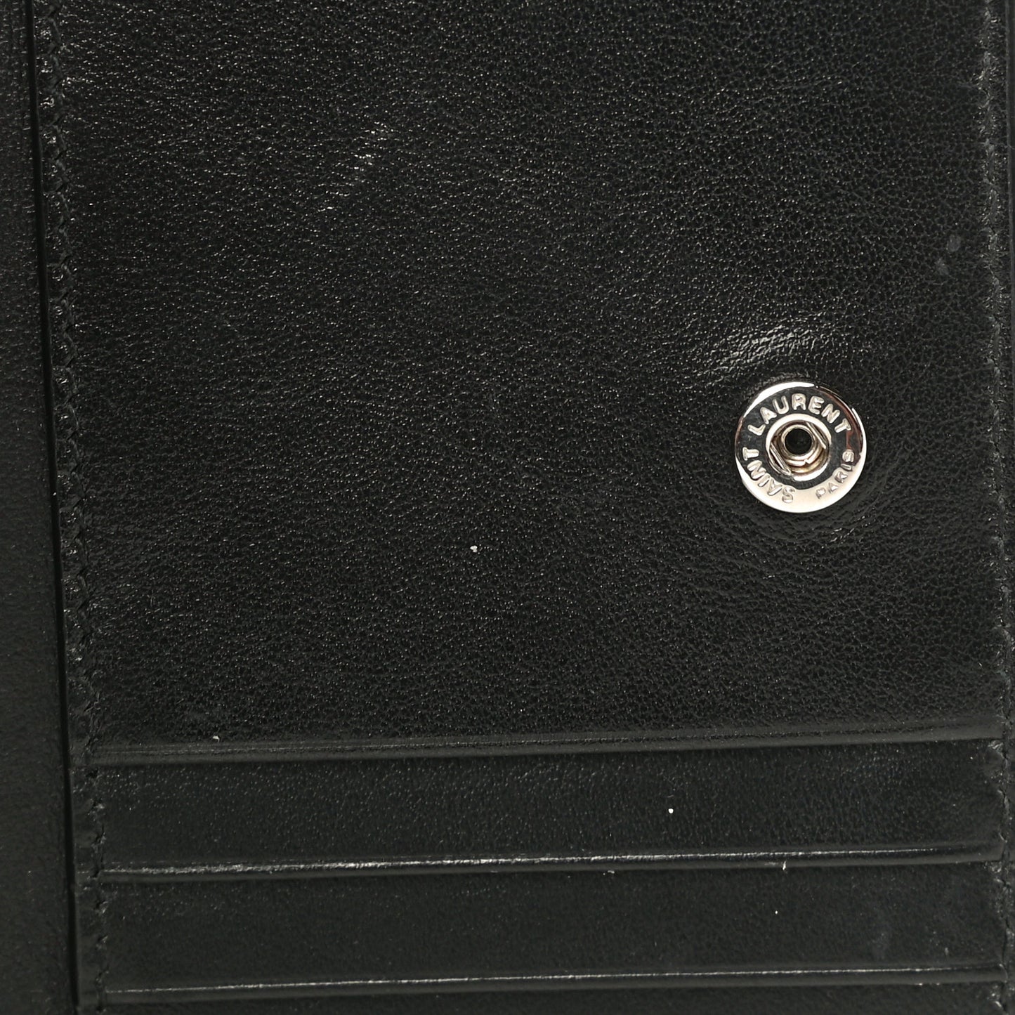 Calfskin Crocodile Embossed Monogram Compact Wallet Black