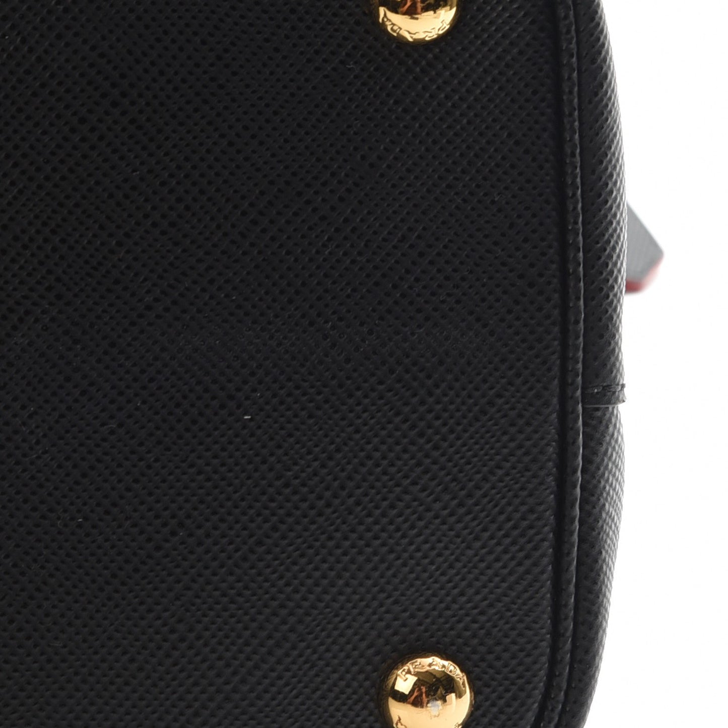 Saffiano Cuir Medium Double Bag Black Fuoco