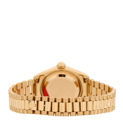 Rolex 18K Yellow Gold 26mm Oyster Perpetual Datejust President Watch Champagne 69178 3 of 5