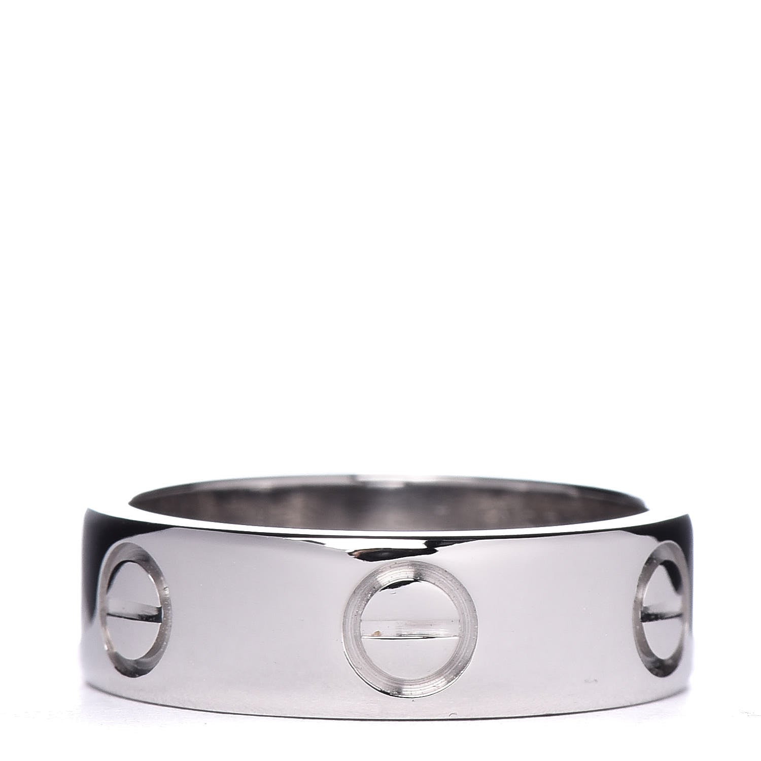 Cartier 18K White Gold 5.5mm LOVE Ring 49 4.75 1 of 4