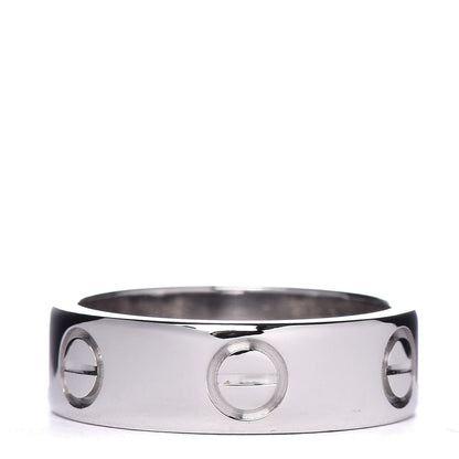 Cartier 18K White Gold 5.5mm LOVE Ring 49 4.75 1 of 4