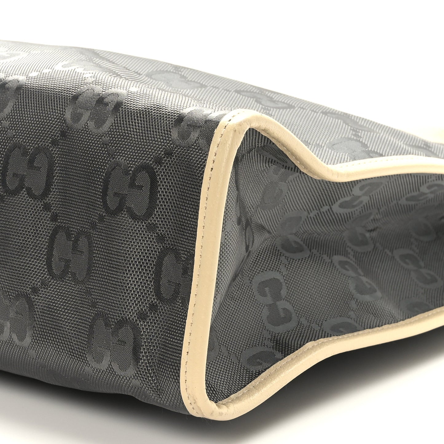 Econyl Nylon Monogram Off The Grid Long Tote Bag Graphite Grey New Plaster