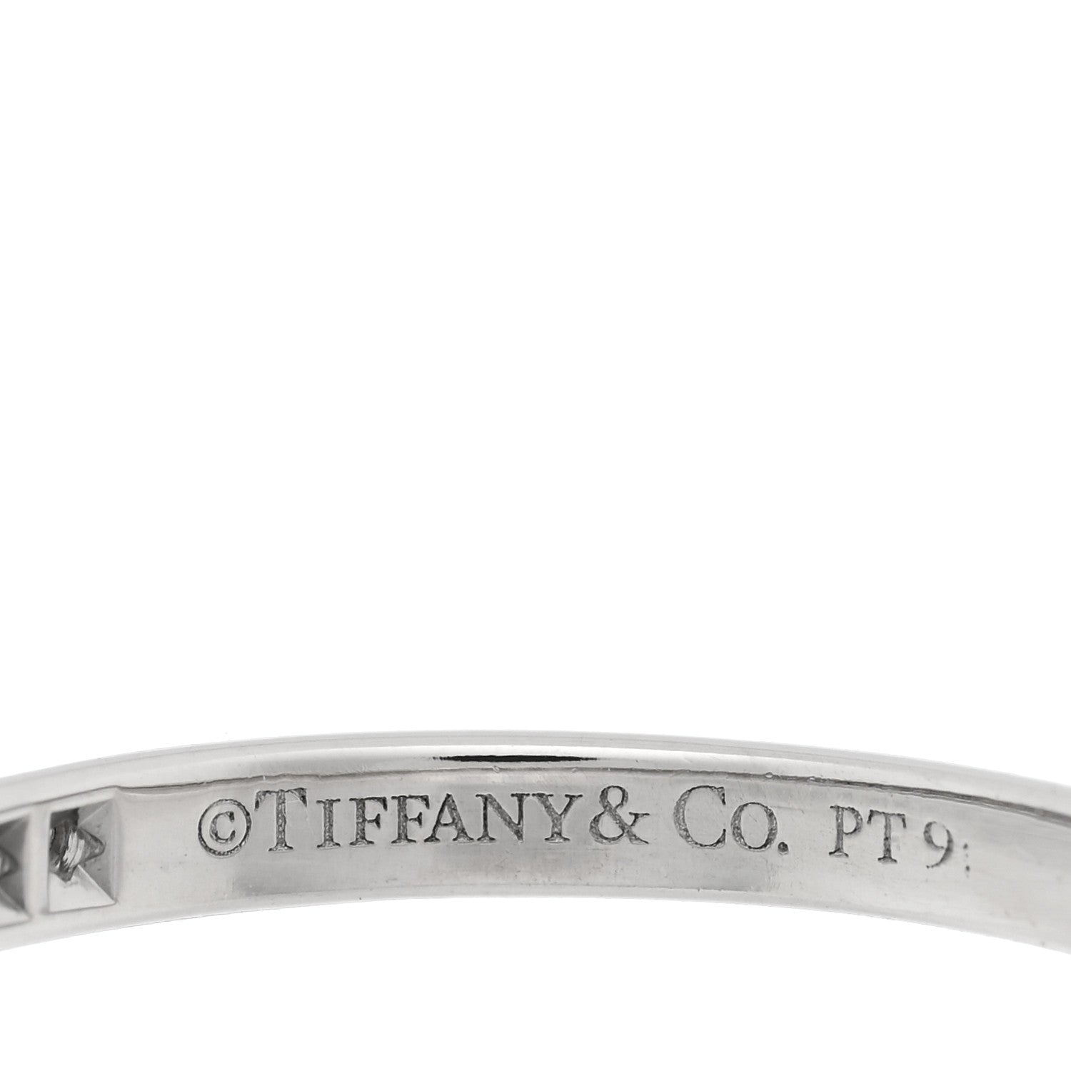 Tiffany Platinum Diamond .20ctw Half Circle Soleste Band Ring 50 5.5 4 of 4