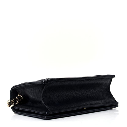 Christian Dior Grained Calfskin Small Diorama Flap Bag Black 3 of 4