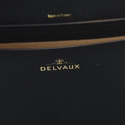 Delvaux Crispy Calfskin Le Mutin MM Saddle Bag Black 8 of 11