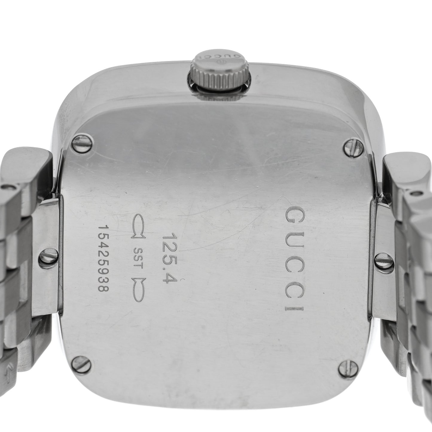 Stainless Steel 32mm G-Gucci Square Quartz Watch Black