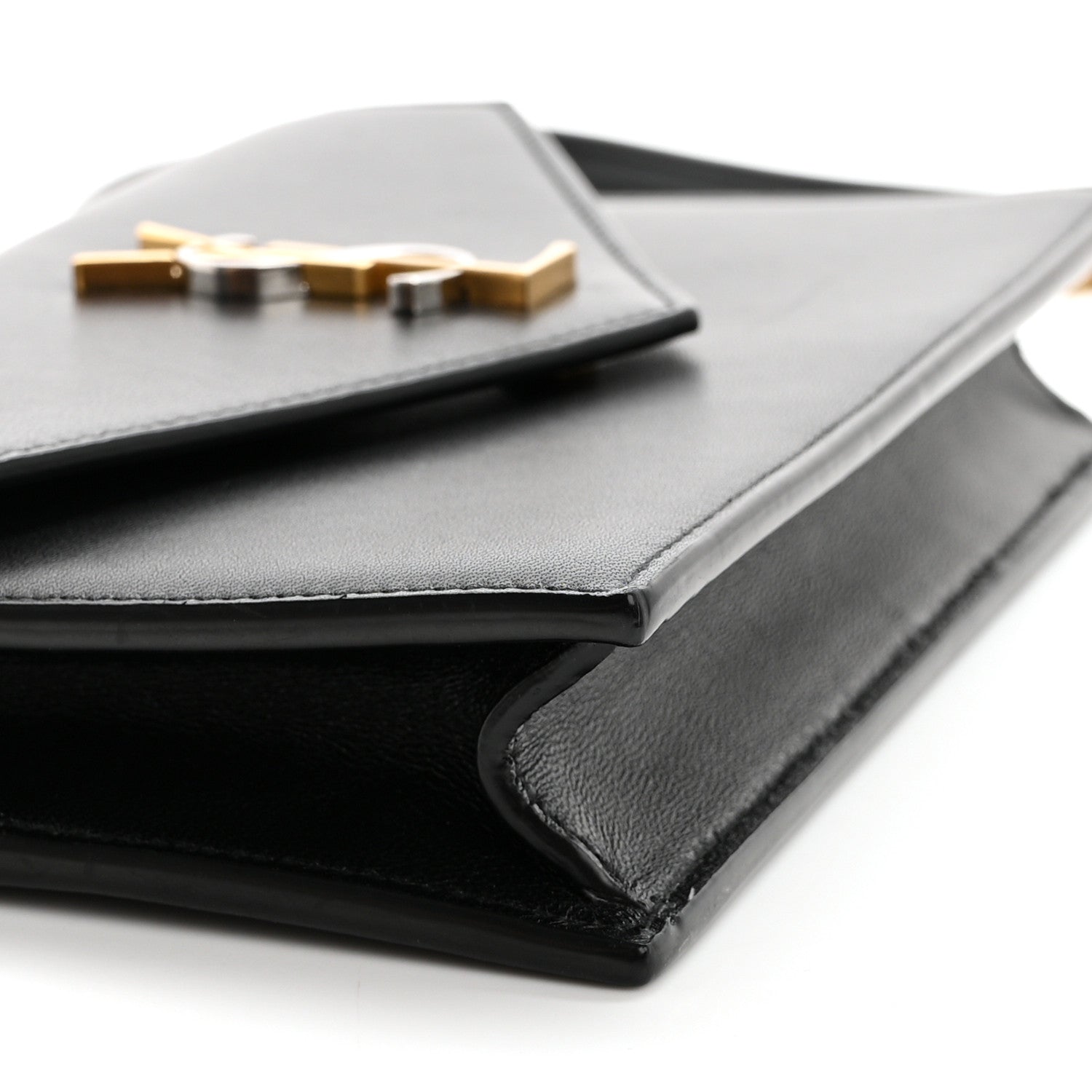 Saint Laurent Smooth Calfskin Nappa Monogram Chain Wallet Black 10 of 13