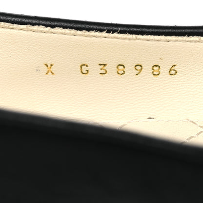 Chanel Lambskin Patent Calfskin Cap Toe Ankle Chain Ballerina Flats 37.5 Black 11 of 17