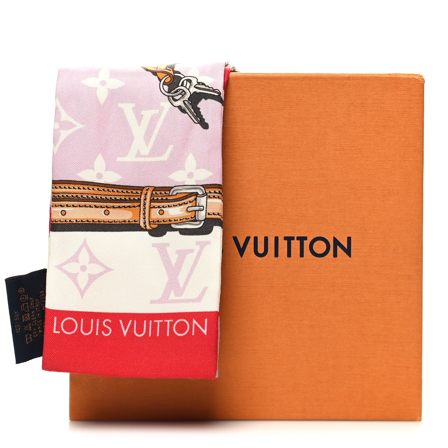 Louis Vuitton Silk Monogram Giant Confidential Bandeau Rouge 4 of 4