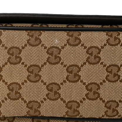 Gucci Monogram Flap Messenger Bag Beige Dark Brown 12 of 12
