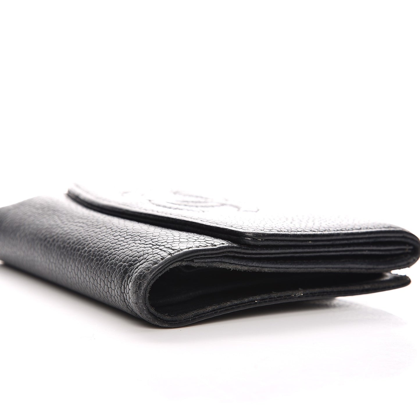 Caviar Timeless CC Compact French Wallet Black