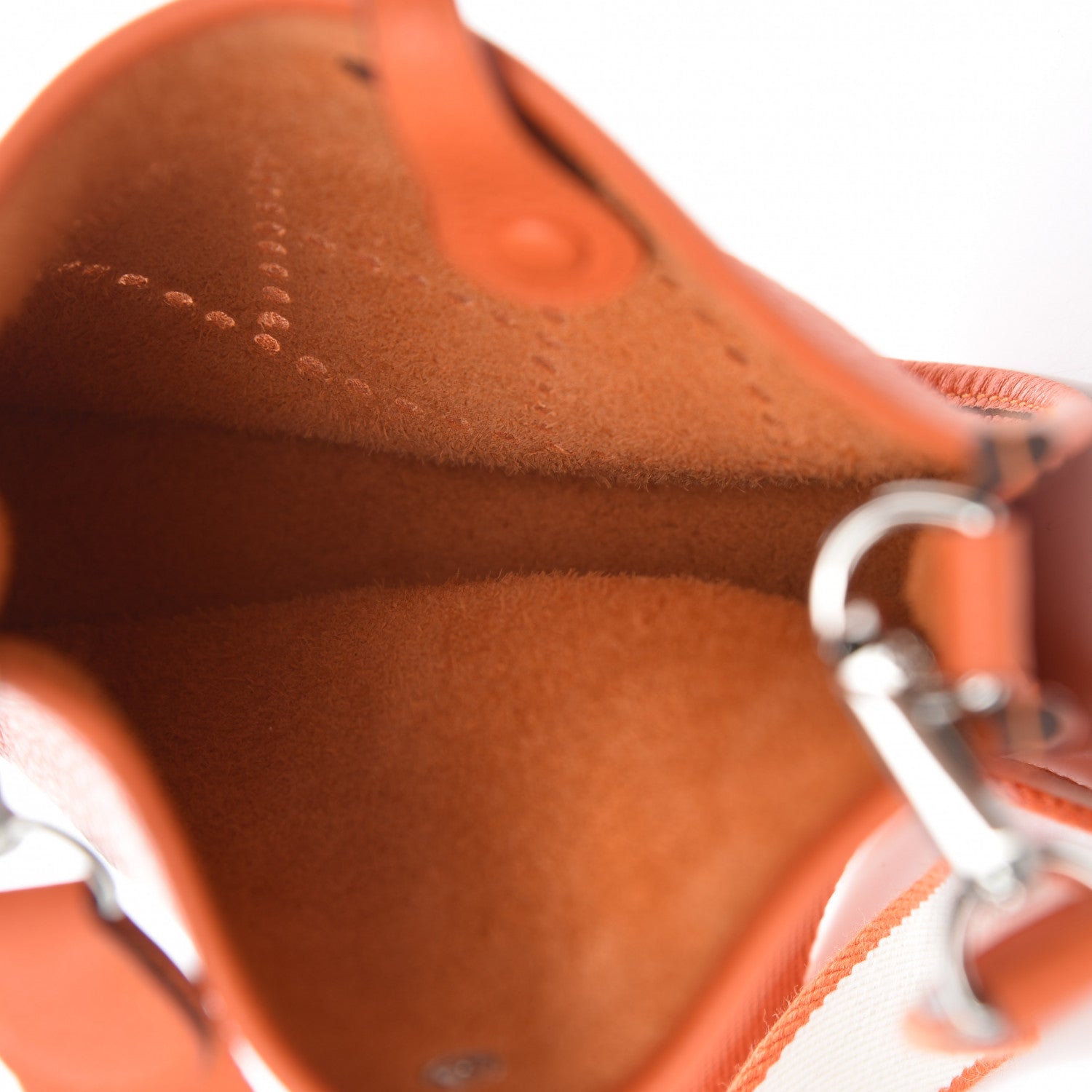 Hermes Taurillon Clemence Amazone Evelyne TPM Orange Poppy Craie 5 of 10