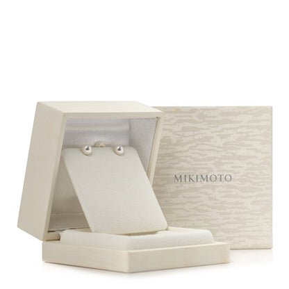 Mikimoto 18K Yellow Gold Akoya Pearl 7mm Stud Earrings 5 of 5