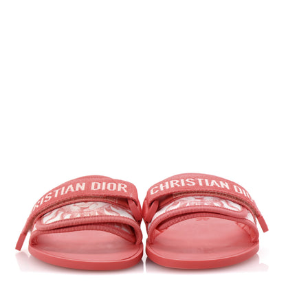 Christian Dior Technical Stretch Fabric Dio(r)evolution Toile De Jouy Slide Sandals 35 Coral 3 of 11