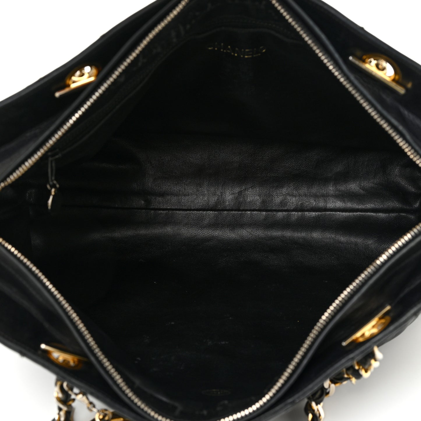 Lambskin Quilted Tote Black