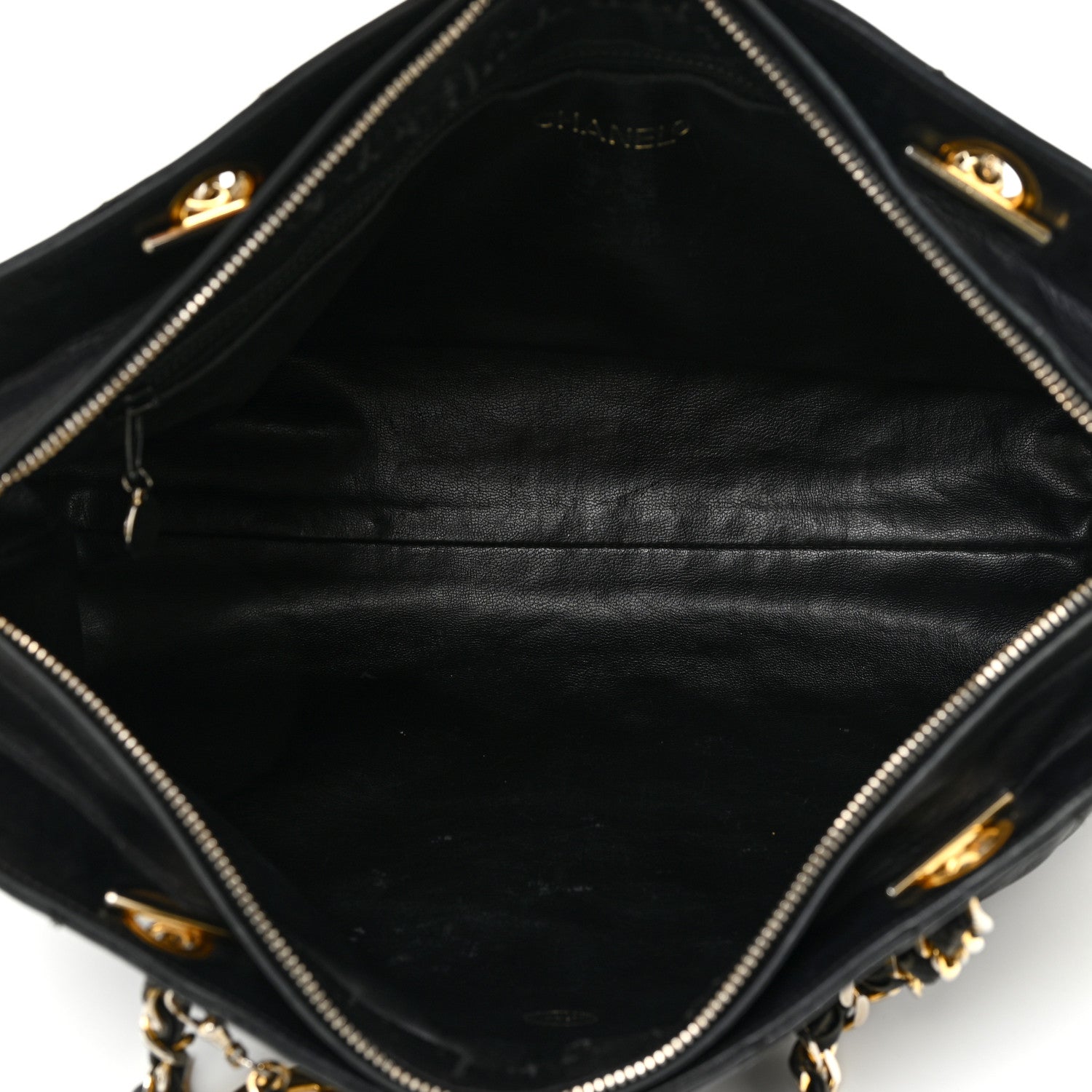 Chanel Lambskin Quilted Tote Black 4 of 30