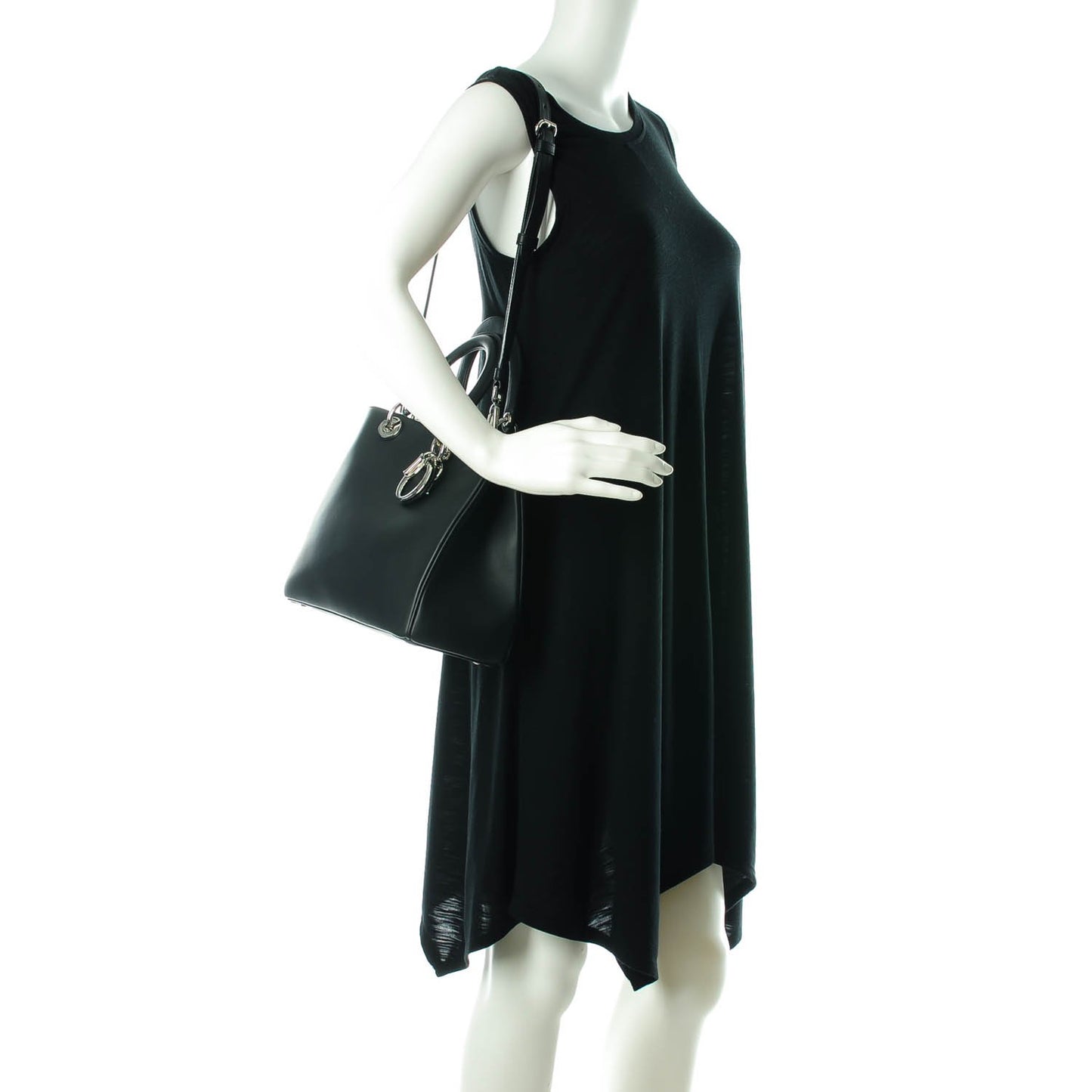 Calfskin Medium Diorissimo Black Rose Poudre